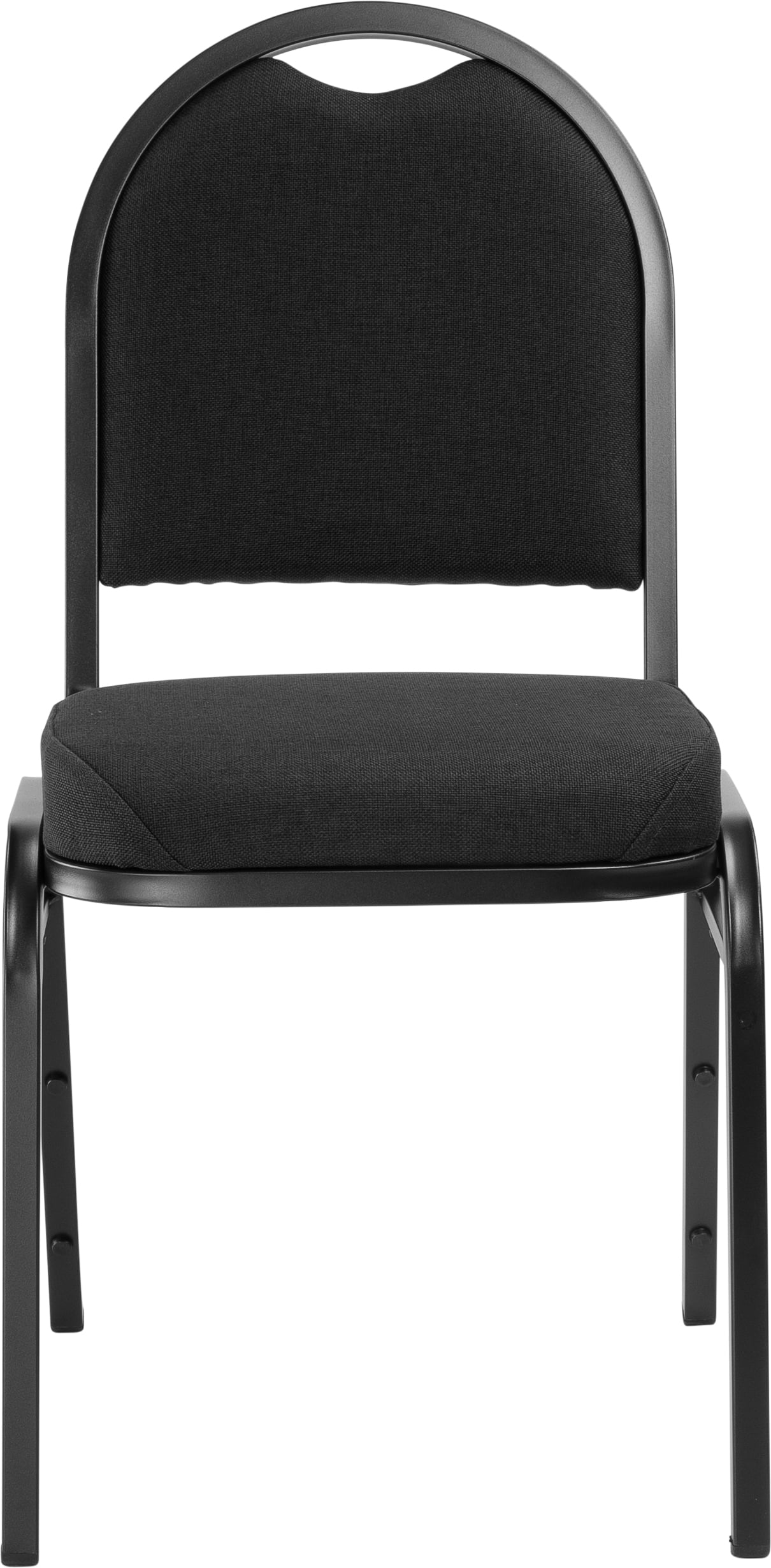 (Pack of 2) NPS® 9200 Series Premium Fabric Upholstered Stack Chair, Ebony Black Seat/Black Sandtex Frame