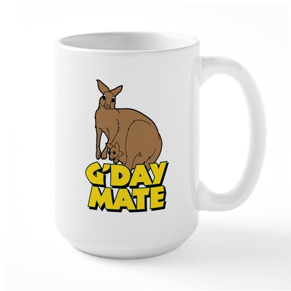 CafePress - G'day Mate - 15 oz Ceramic Large White Novelty Mug