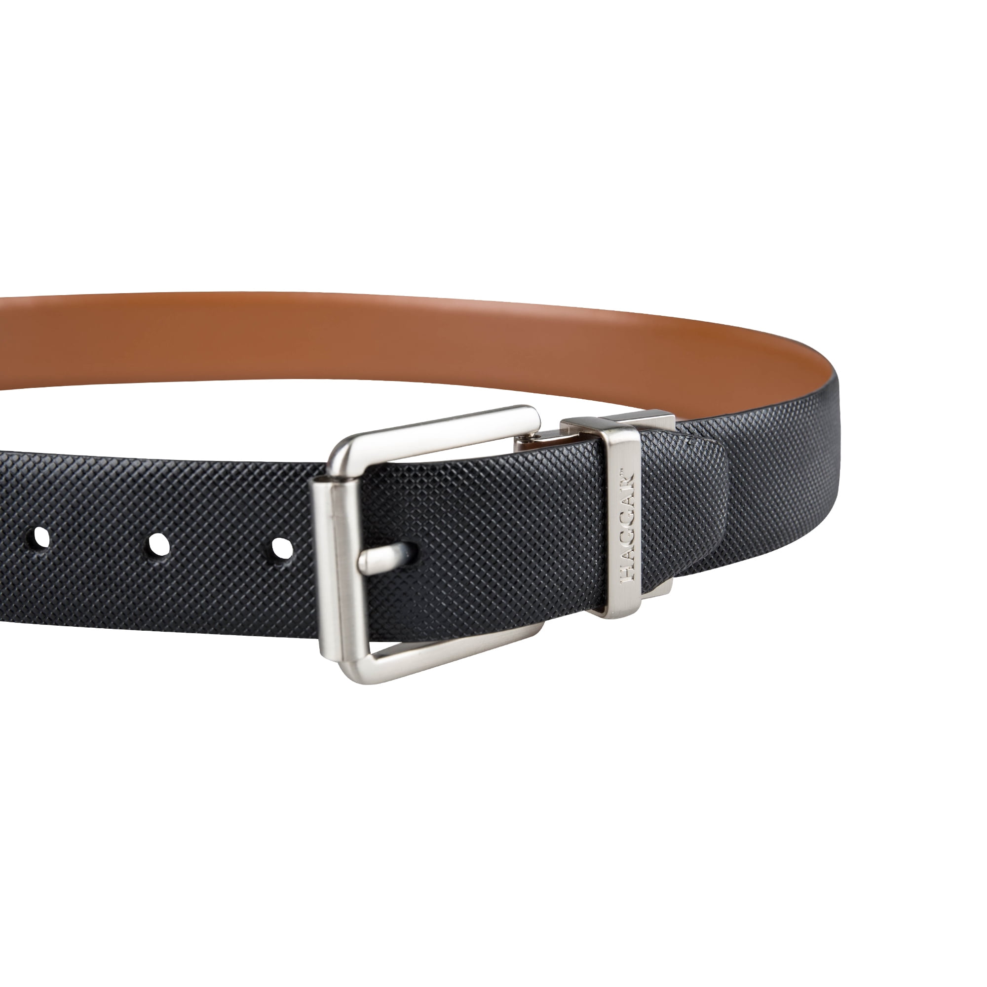 Haggar Men's Textured Reversible Two-in-One Belt