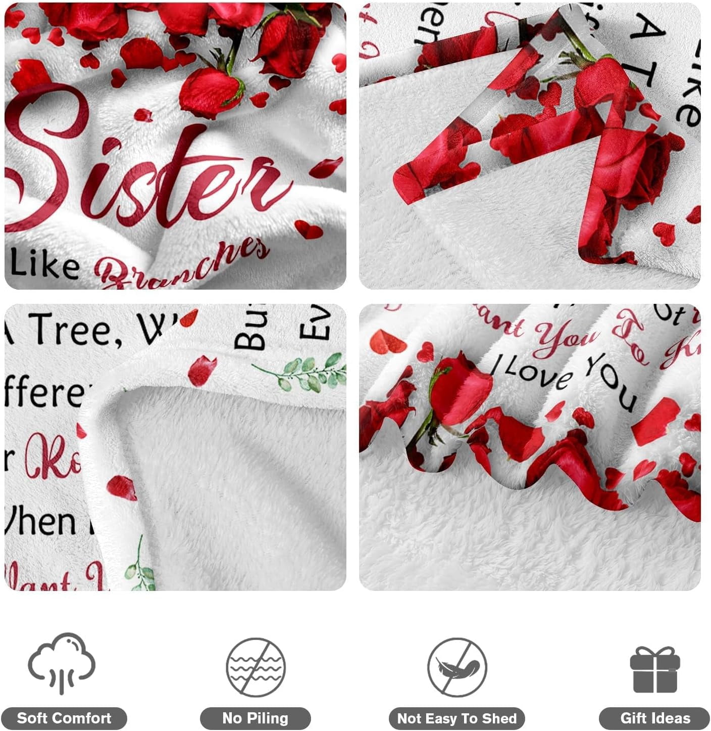 Sister Birthday Gifts, Sisters Gifts from Sister, Gifts for Sister, Sister Gifts for Women, Big Sister Gifts for Girls, Christmas Mothers Day Birthday Gifts for Sister, Sister Blanket