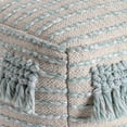 thumbnail image 5 of French 75 22" x 22" x 16" Beige & Green Pouf, 5 of 6