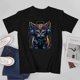 thumbnail image 3 of Cat T-shirt Cat Unisex T-shirt Unisex tees Casual Cotton Colorful Printing, 3 of 5