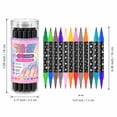 thumbnail image 6 of 12Pcs 24 Colors Dual-End Nail Art Pens Set with 10ml Adhesive, Precision Nail Painting Pens for DIY Nail Art & Decoration, Quick-Drying & Travel-Friendly, Gift for Women, 15ml Each + 10ml Adhesive, 6 of 8