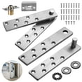 thumbnail image 1 of 2 PCS Door Pivot Hinges, Heavy Duty Pivot Hinge, Stainless Steel Hidden Door Hinges, Murphy Door Hinge for Bookshelf Secret Door, Bearing Design, Silent & Smooth Rotation, 1 of 6