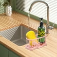 thumbnail image 6 of Kitchen Sink Sponge Holder & Organizer | Plastic Sponge Stand with Drainage | Compact Storage for Bathroom & Kitchen (Red/Green/Blue/Gray) - 7.68x3.74x3.54in, 6 of 6