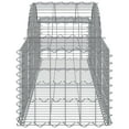thumbnail image 4 of vidaXL Arched Gabion Baskets 2 pcs 78.7"x19.7"x15.7"/23.6" Galvanized Iron, 4 of 5