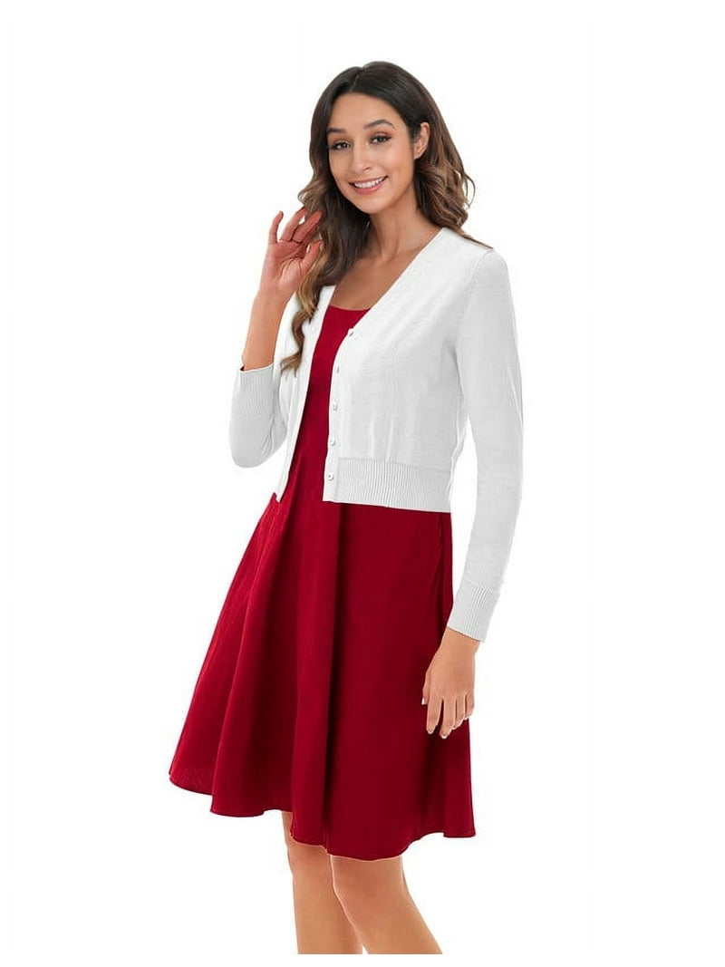 fitted lace wedding dress Clara Cardigan - Red main image 0