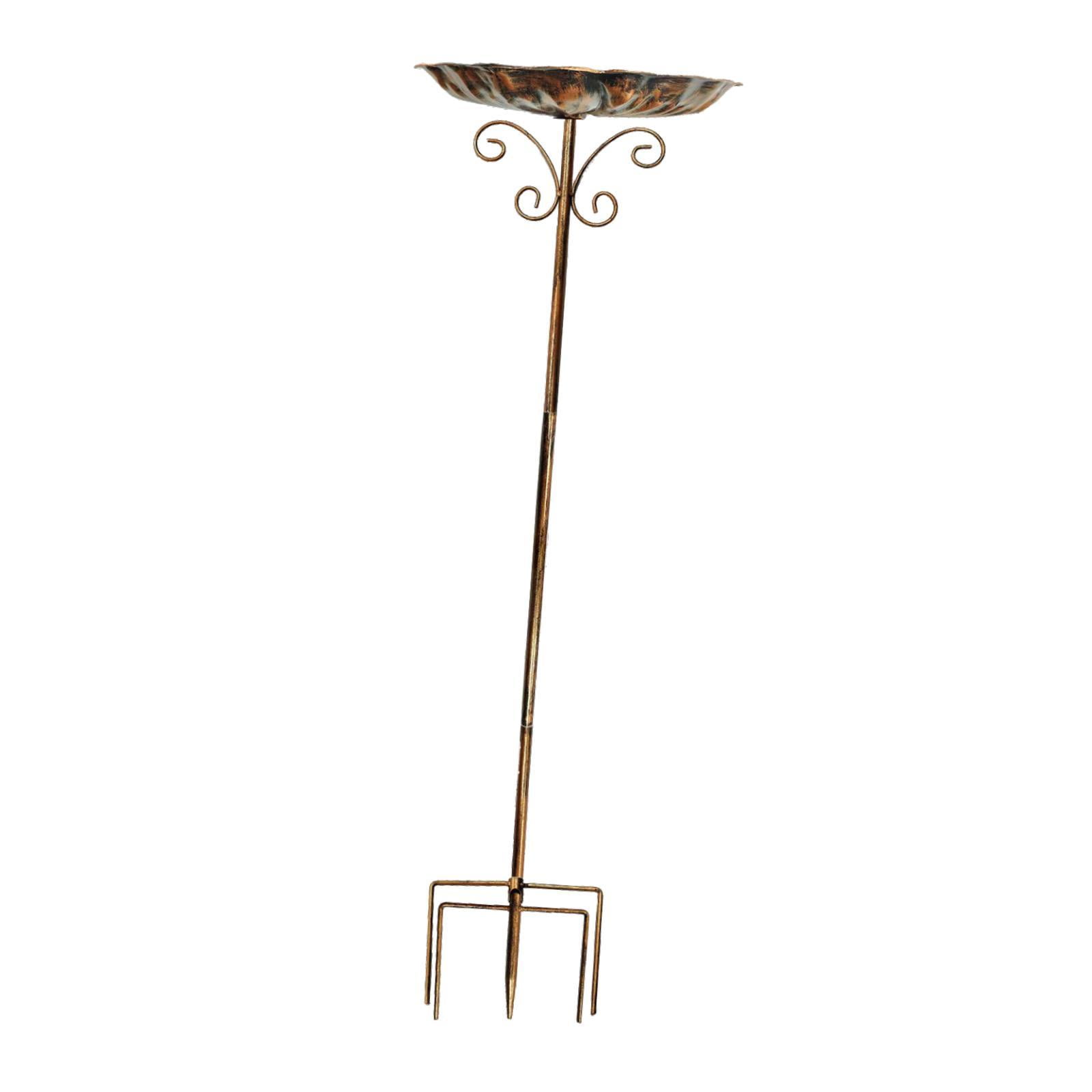 colaxi Bird Bath Bowl Birdbath Sturdy Iron Detachable Easy to Assemble Bird Feeder with Stake for Porch Backyard Patio Outside Decor