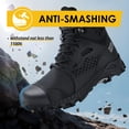 thumbnail image 2 of Steel Toe Work Boots for Men Women, Waterproof Lightweight Safety Boots, Steel Toe Shoes with Air Cushion, Comfortable for Industrial Construction Warehouse Factory Logistics Work, 2 of 6