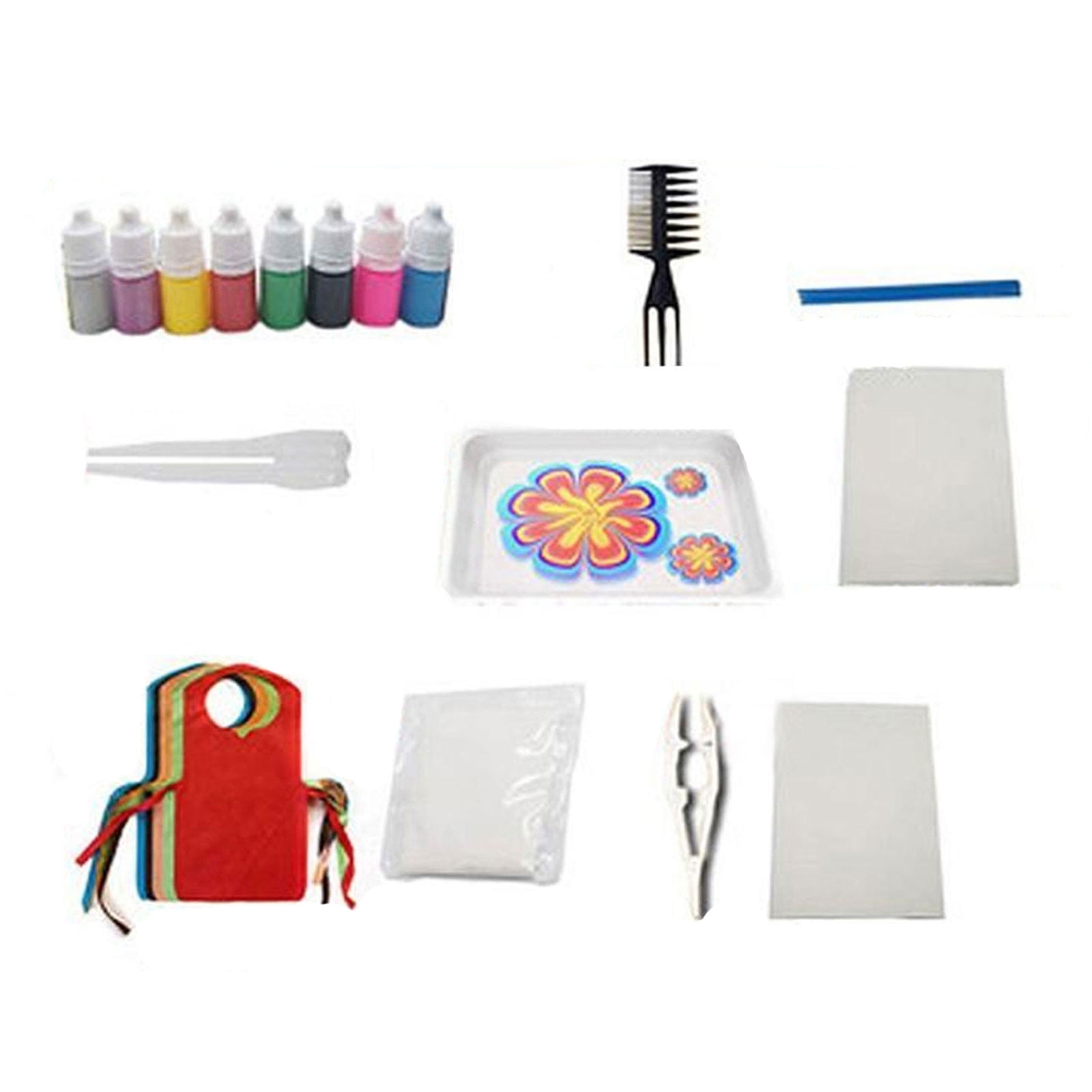 SPOORYYO 8 Colors Kids Watercolor Paint Set - 50ML Wet Painting Materials, DIY Art Supplies for Children, Safe & Easy to Clean, Includes Brushes, Gouache Paper, Apron