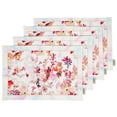 thumbnail image 1 of Vargottam Napperons - Ensemble de Table pour Table à Manger, Ensemble de 4 - Imprimé & Réversible Serviette en Coton - Napperons d'Intérieur pour Maison & Cuisine Table à Manger - Fleur Aquarelle (Multicolore), 1 of 5