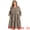 Brown, variant on DARING DIVA Women's Plus Plaid A-Line Button Front Notch Dress 1X Brown