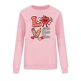 thumbnail image 5 of Itsame Valentine's Sweatshirt Womens Long Sleeve T-Shirts Loose Crew Neck Tops Pink Size 2XL, 5 of 7