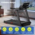 thumbnail image 6 of CURSOR FITNESS 17% Treadmill Auto Incline, Quiet 3.5 HP Motor, Foldable Home Treadmill with 3-Level Adjustable Console, Max 390lbs, 6 of 12