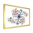thumbnail image 2 of Designart 'Pink and Blue Wildflowers' Traditional Framed Art Print, 2 of 4