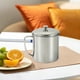 thumbnail image 1 of pstuiky Taza de acero inoxidable 304 con asa para agua comercial con tapa tetera para niños de jardín de infantes con protección contra caídas taza pequeña de agua., 1 of 6