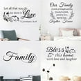 thumbnail image 6 of 1sheet 1 Sheet Our Family Quotes Wall Stickers Vinyl Wall Decor Stickers DIY Saying Wall Art Decal Sticker Home Decoration for Living Room Bedroom Bathroom Black(45x38cm), 6 of 7