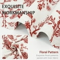thumbnail image 6 of DriftAway Freda Jacobean Floral Linen Blend Lined Thermal Insulated Room Darkening Blackout Grommet Window Curtains 2 Layers 2 Panels Each 52 Inch by 84 Inch Red Beige, 6 of 8