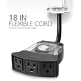 thumbnail image 3 of Fosmon [ETL Listed] 24 Mechanical Outdoor Light Timer, Rainproof Outdoor Timer for Lights, 3 Prong Outdoor Light Timers, 3 Sockets Plug in Timers for Electrical Outlets, Timer for Outdoor Lights, 3 of 6