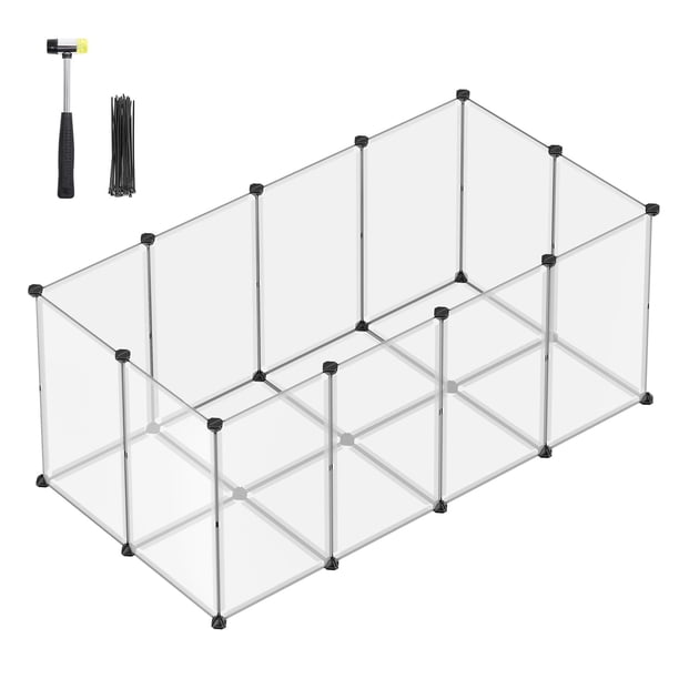 Corral para Mascotas SONGMICS Recinto para Animales Pequeños 145x72x57 cm