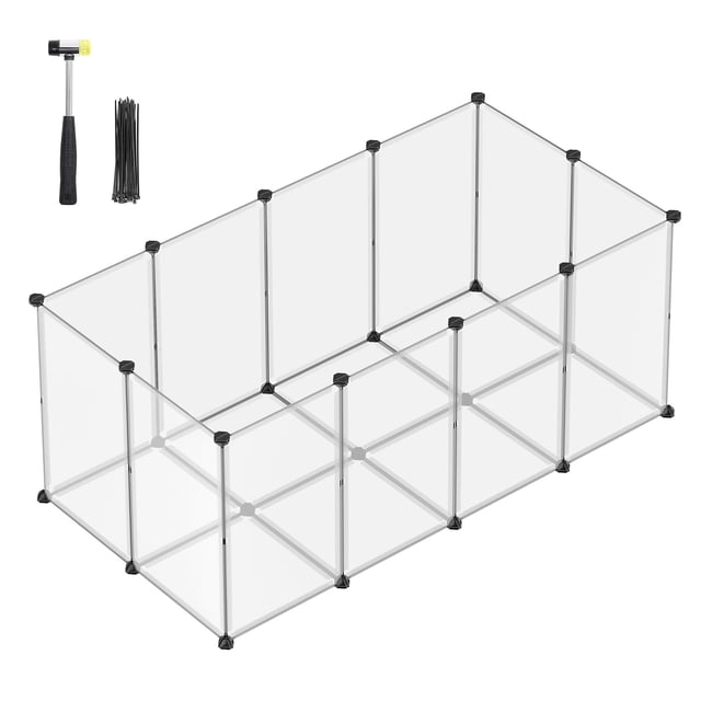 Corral para Mascotas SONGMICS Recinto para Animales Pequeños 145x72x57 cm