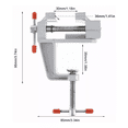thumbnail image 2 of Tornillo De Banco Mini Con Base Fija Profesional Platedo, 2 of 4