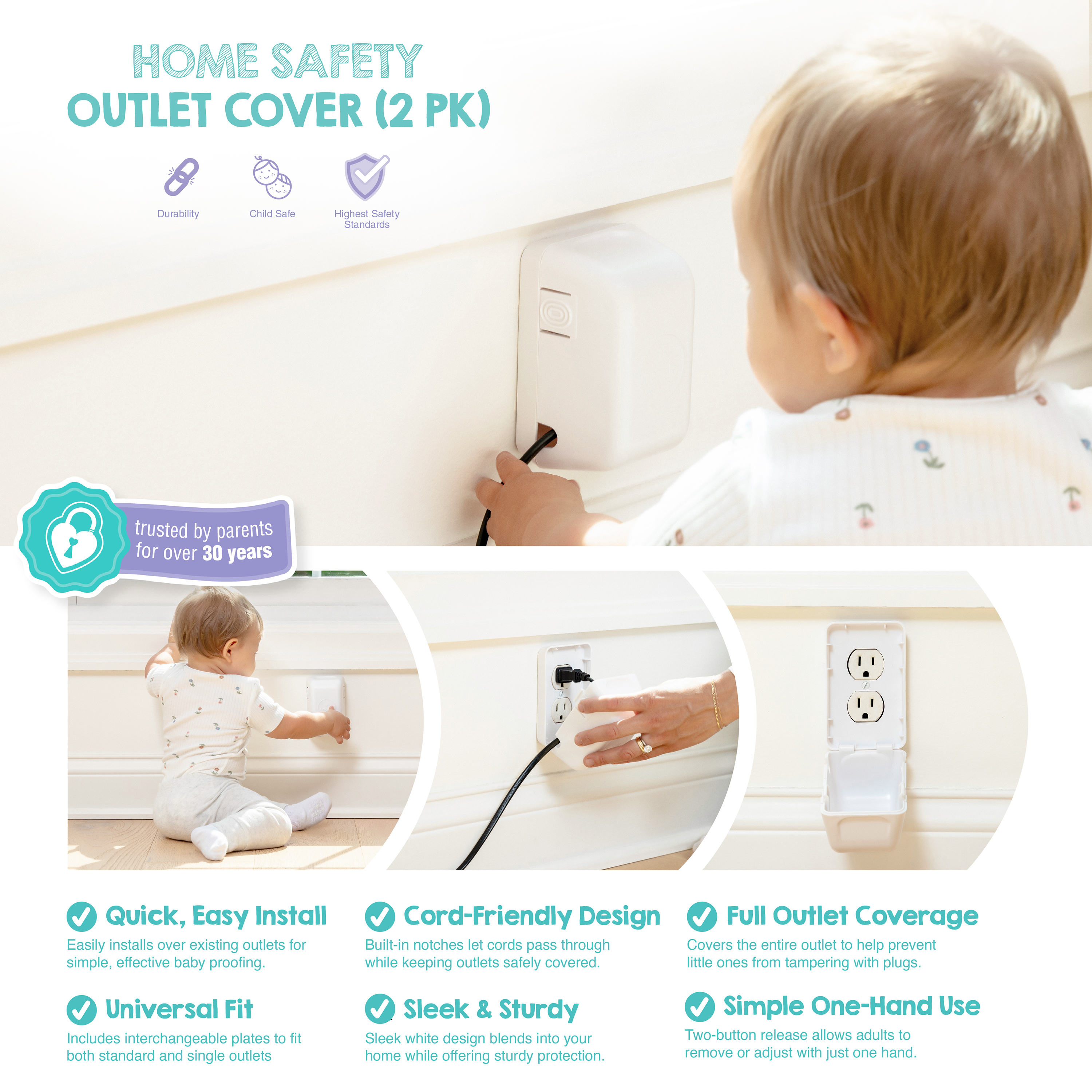 Regalo Outlet Covers for Baby Proofing, 2 Pack photo 5