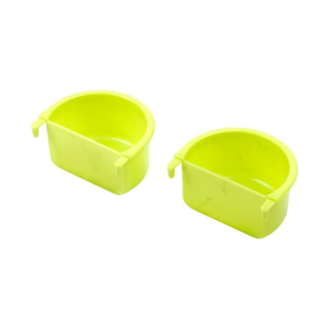 2 piezas de tazas colgantes platos de alimentos alimentando pájaros, fácil de instalar, tazones de alimentación de jaula para pájaros para periquitos,