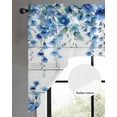 thumbnail image 2 of Spring Blue Floral Swag Valances for Windows, Small Curtains Drapes, Farmhouse Weeping Floral Leaves Wood Kitchen Window Curtains Over Sink Window Treatment Valance for Bedroom/Bathroom 56"x36", 2 of 5