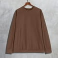 thumbnail image 2 of FAIWAD Men's Long Sleeve Sweatshirt Round Neck Solid Color Loose Pullover Tops Casual Oversized Blouse, 2 of 6