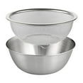 thumbnail image 2 of 304 Stainless Steel Colander with Bowl Set of 2, Kitchen Strainer, Washer, Drainer Basket with Basin for Vegetable, Fruits, Pasta, Salad Mixing 20cm, 2 of 8