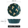 thumbnail image 3 of Qeeadeea Small Round Baking Dish Set Of 2, Colorful Ceramic Pie Pan, Round Ceramic Pie Plate-green-unicorn, 3 of 7