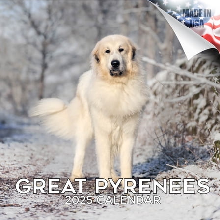 2025 2026 Great Pyrenees Calendar - Dog Breed Monthly Wall Calendar - 12 x 24 Open - Thick No-Bleed Paper - Giftable - Academic Teacher's Planner Calendar Organizing & Planning - Made in USA