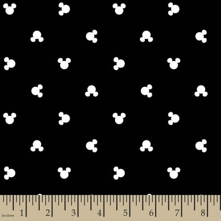Disney Yard Art - Disney Mickey Head Dot Toss Poplin Fabric by the Yard