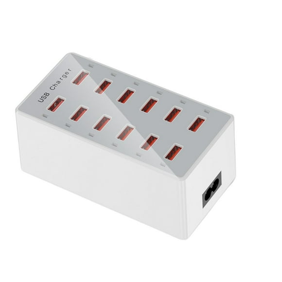 USB Row Socket Portable 60W Convenient Double Cooling Smart Matching Charge Device Stable Multi 12 Port USB Power Station for School