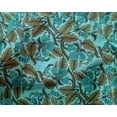 thumbnail image 4 of oneOone Silk Tabby Fabric Leaves & Floral Block Printed Craft Fabric BTY 42 Inch Wide, 4 of 4