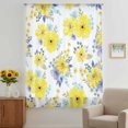 thumbnail image 2 of Yellow Watercolor Floral Sheer Curtains 84 Inches Long, Spring Flower Abstract Art Light Filering Curtains, Breathable Simi Curtain Privacy Drapes for Living Room Bedroom Lightweight Window Treatment, 2 of 9