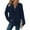 Navy #8, variant on KDDYLITQ Hoodies for Women Oversized Y2k Button Solid Trendy Pullover Knit Drawstring V-Neck Loose Comfy Sweatshirt Waffle Long Sleeve Fall Fashion Tops Army Green S