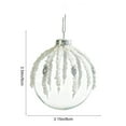 thumbnail image 3 of up to 60% off karymi Clear Glass Christmas Ornaments White Sequin Diamond Baubles Hanging Balls Xmas Tree Decorations Holiday Hanging Decor Home Decor Limited Time up to 60% off, 3 of 6