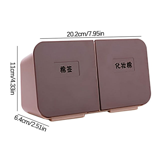 Boîte de Rangement Murale Scellée pour Salle de Bain Boîte de Rangement pour Cotons-Tiges