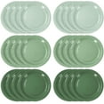 thumbnail image 1 of Whaline 72Pcs Sage Green Paper Plates 7 Inch Gradient Green Dessert Disposable Round Plate for One Lucky Duck Anniversaries Graduation Wedding Baby Shower Party Tableware, 3 Colors, 1 of 7