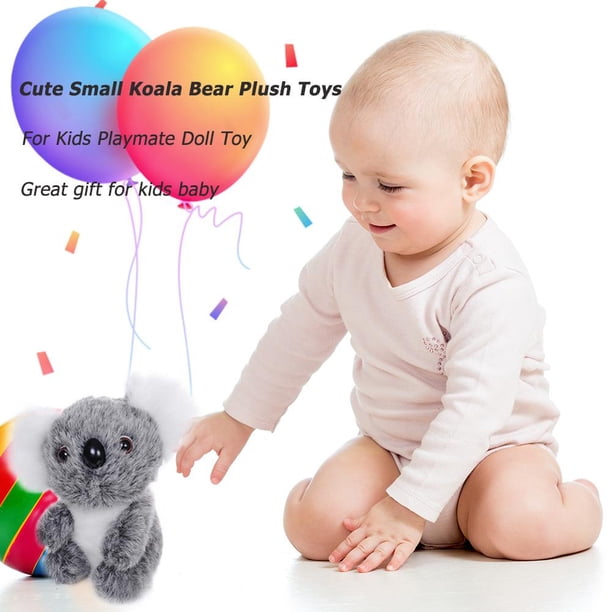 Cute Small Koala Bear Toys para niños Baby Playmate Muñeco de peluche Regalos de juguete Gris