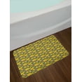 thumbnail image 2 of Floral Bath Mat, Vintage Inspired Illustration of Meadow Flowers and Herbs Pattern, Plush Bathroom Decor Mat with Non Slip Backing, 29.5" X 17.5", Earth Yellow Pink and Green, by Ambesonne, 2 of 2