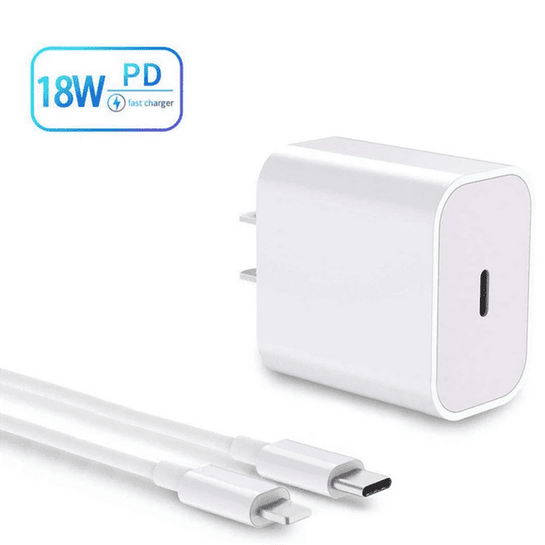 Fast Charger 18w Usb C Power Delivery Wall Charger Adapter Plug With 3ft Type C To Lightning Cable Walmart Com Walmart Com