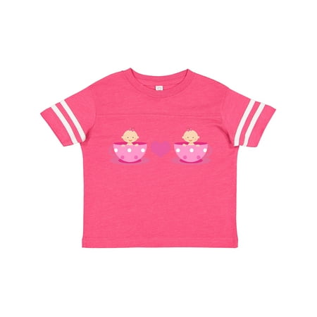 

Inktastic Tea Cup Twin Girls Gift Toddler Toddler Girl T-Shirt