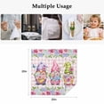 thumbnail image 5 of Spring Gnomes Cloth Napkins, Botanical Flowers Leaf Pink Buffalo Check Washable and Reusable Dinner Napkins Set of 2, Table Napkin for Kitchen Party Birthday Wedding Hotel Housewarming 20"x20", 5 of 9