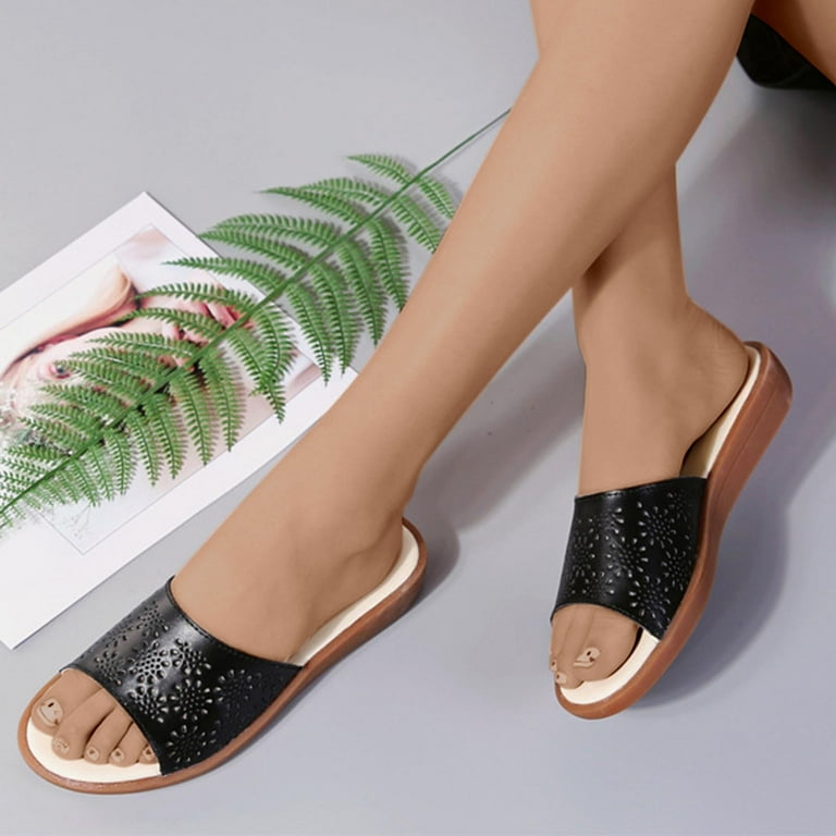 Kmdttou Shoes for Women Hollow Out Slippers Casual Home Sandals