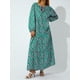 thumbnail image 4 of Txlixc Vestido Largo con Estampado Geométrico para Mujer, Vestido Suelto de Manga Larga con Escote en V para Primavera, Verano Txlixc Moda, 4 of 9