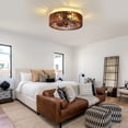 thumbnail image 5 of KAISITE 20" Farmhouse Walnut Fandelier Ceiling Fan with Lights  and Remote, 6 Speeds, 1/2/4/8 Hour Timer  for Dining Room, Living Room, Bedroom, 5 of 10