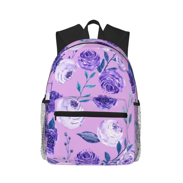 Disketp Violet Mochila Ligera Clásica con Múltiples Bolsillos, Mochila Casual para Hombre y Mujer, Ideal para Escuela, Trabajo y Viajes